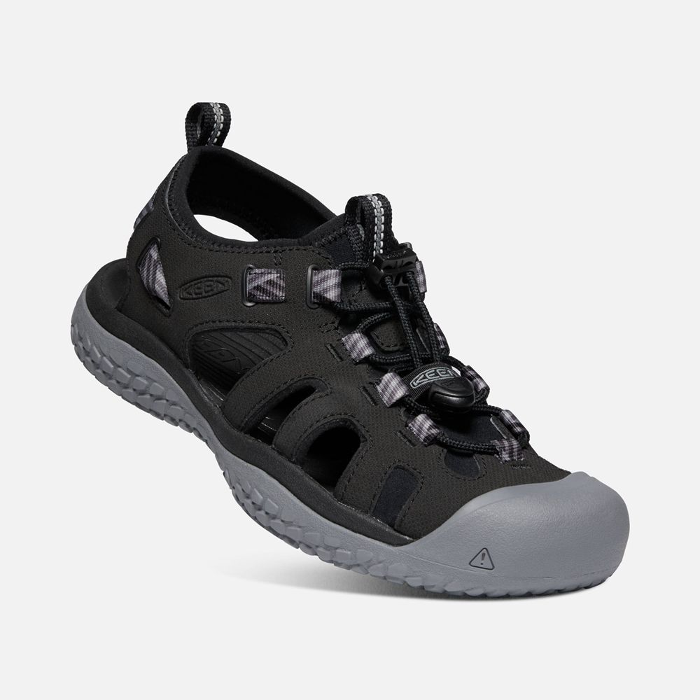 Keen Outdoor Sandalet Kadın Siyah/Gri - Solr - Türkiye CBQL36840